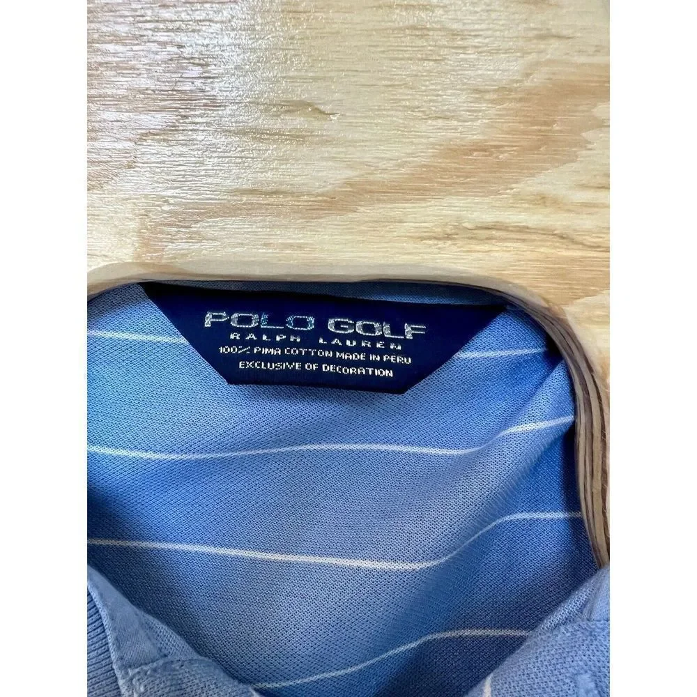 Polo‎ Golf Ralph Lauren Mens XL Blue White Stripe